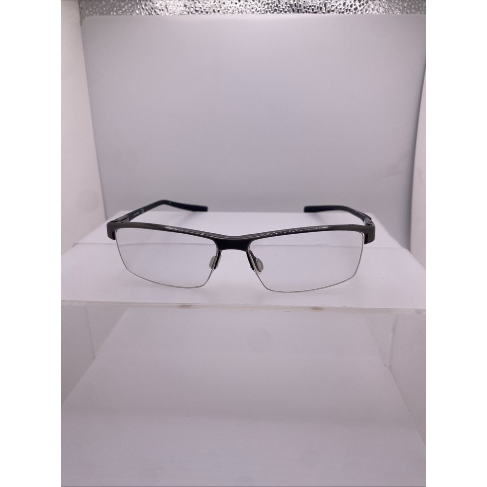 Nike Eyeglasses FRAME ONLY 6050 Half Rim 55-14-145 Black 890 - Picture 2 of 16